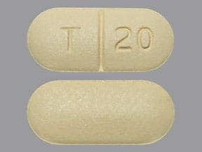 This prevents prostaglandin synthesis (prostaglandins elevate body temperature and make nerve endings more sensitive to pain transmission). . T20 pill naproxen